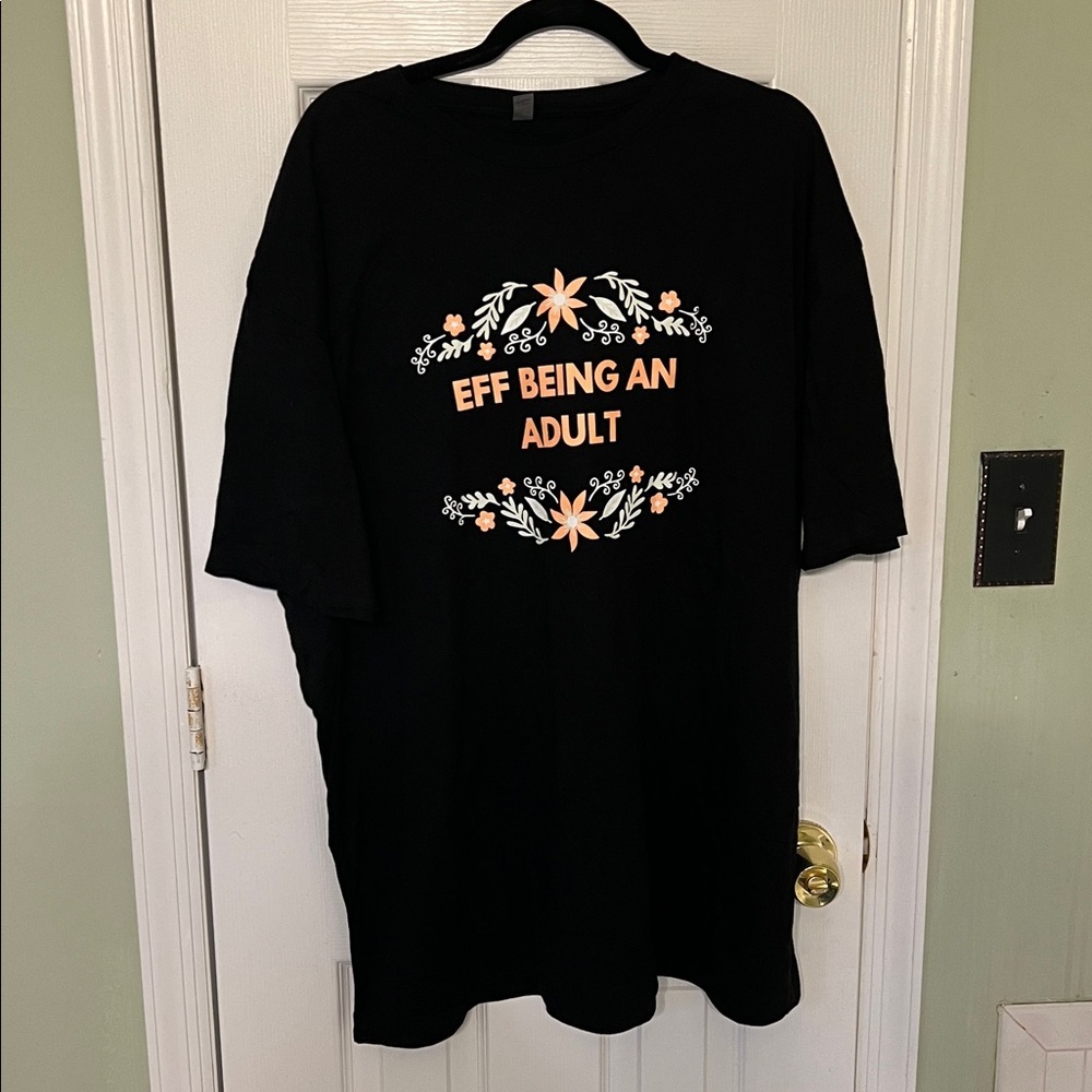 Black Graphic Tee Eff Being An Adult